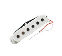 Pastillas profesionales para guitarra acústica eléctrica, bobina única, cuello de pastilla medio/puente, posición Bk, blanco, rojo, azul, verde, beige (48 mm, blanco)