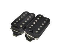 Pastillas Profesionales Para Guitarra Acústica Pastilla De Doble Cable Para Puente De Piano Con Imán De Cinta Blanco Y Negro Para Guitarras Electroacústicas(Black)