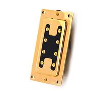 Pastillas Profesionales Para Guitarra Acústica Pastilla De Guitarra Acústica Para Bajo Eléctrico De Cuatro Cuerdas Con Tapa De Latón En Forma De H Y Accesorios De Colores(Gold)