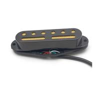 Pastillas Profesionales Para Guitarra Acústica Pastilla Mini Dual Single Coil De 6 Agujeros Y 2 Ranuras Con Almohadillas Doradas Y Plateadas Tamaño 9K Para Guitarra Acústica(Black Gold)