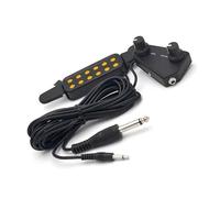 Pastillas Profesionales Para Guitarra Acústica Pastilla Para Boca De Guitarra Acústica De 12 Agujeros Con Control De Tono Y Volumen Cable De 3.5 A 6.5 Pulgadas Color Negro(With control)