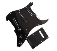 Pastillas SSS prácticas de 3 capas, color negro, golpeadores de guitarra precableados cargados para guitarra eléctrica de 11 agujeros Pastillas Golpeador Piezas De Repuesto
