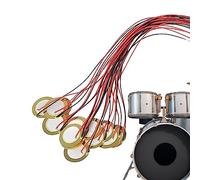 Pastillas transductor piezoeléctrico, transductor piezoeléctrico sensible, herramienta instrumentos alta sensibilidad para kits batería, guitarras y otros instrumentos musicales