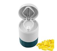 Pastillero - 3 En 1 Triturador De Pastillas | Cortador De Pastillas, Molinillo Manual Y Machacador De Pastillas - Organizador De Pastillas De Viaje Con Cortador De Pastillas