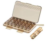 Pastillero 3 veces al día portátil hermético de grado alimenticio con tapa para aceite de pescado vitamínico 23 x 13 x 2, 5 cm