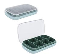 Pastillero, 7 compartimentos separados Envase de tabletas con hebilla sellada Diariamente Semana Mes Medicina Vitamina Estuche Fuerte hermeticidad Impermeable