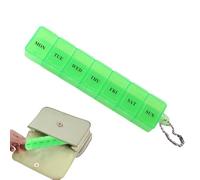 Pastillero 7 días, Organizador de píldoras diarias transparente, Organizador de medicamentos a prueba de polvo, organizador de medicamentos para aceite de pescado, suplementos de medicamentos