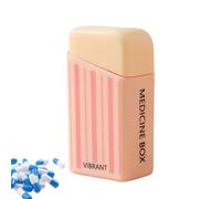 Pastillero - 8 x 4,5 x 3 cm, organizador semanal de píldoras, organizador portátil de medicamentos, dispensador hermético de almacenamiento de suplementos, estuche de viaje para personas mayores