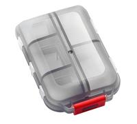 Pastillero a prueba de humedad, pastillero impermeable, compartimento de polipropileno sin olor con hebilla interior y exterior, pastillero portátil diario para bolso, viajes