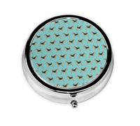 Pastillero, Airedale Terrier Dog Round Pastillero Organizador de Medicina Caja de Pastillas de Viaje Organizador de Pastillas de Viaje