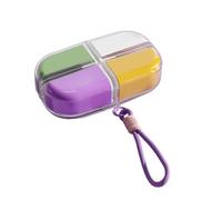 Pastillero - Almacenamiento Portátil Para Medicamentos De Viaje, Tapa De Bloqueo Seguro, De Suplemento Compacta, Soporte De Tableta Diario, Dispensador De Bolsillo Ligero | Organiati