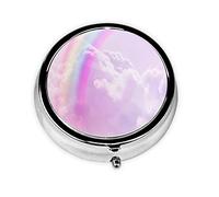 Pastillero Arco Iris fantasía nube cielo personalizado viaje pastillero redondo pastillero decorativo Metal medicina vitamina caja organizadora