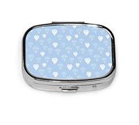 Pastillero brillante extravagante diamante pastillero para bolsillo o monedero lindo pequeño pastillero contenedor viaje pastillero organizador