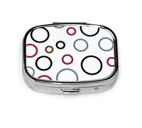 Pastillero burbuja colorido círculo modelo pastillero para bolsillo o monedero lindo pequeño pastillero contenedor viaje pastillero organizador