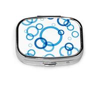 Pastillero burbuja colorido círculo modelo pastillero para bolsillo o monedero lindo pequeño pastillero contenedor viaje pastillero organizador