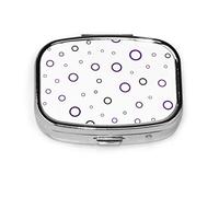 Pastillero burbuja colorido círculo modelo pastillero para bolsillo o monedero lindo pequeño pastillero contenedor viaje pastillero organizador
