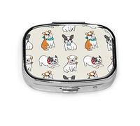Pastillero cachorro perro dulce mascota moda decoración pastillero para bolsillo o monedero lindo pequeño pastillero contenedor viaje pastillero organizador