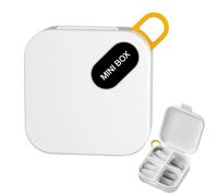 Pastillero - Caja de almacenamiento pequeña, organizador de transparente | funda organizadora de píldoras compactas, solución de almacenamiento multifuncional para agujas de caramelos
