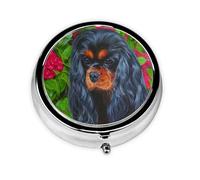 Pastillero, Cavalier King Charles Spaniel, pastillero redondo, organizador de medicinas, pastillero de viaje, organizador de pastillas de viaje