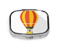 Pastillero Charimg hermoso pastillero de globo de aire caliente para bolsillo o monedero lindo pequeño contenedor de pastillas organizador de pastillas de viaje