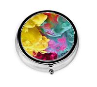 Pastillero Colorido Smoke1 Pastillero Para Monedero Pequeño Organizador De Pastillas Redondo De Viaje Lindo