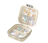 Pastillero compacto de gran capacidad, almacenamiento semanal de medicamentos para viajeros y profesionales ocupados, almacenamiento portátil impermeable para medicamentos