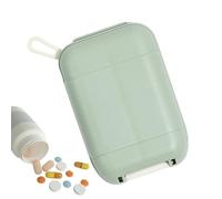 Pastillero compacto - Organizador de píldoras portátil | Dispensador de medicamentos con tapas de cierre a presión, funda para tapones para los oídos para bolso de bolsillo, maletín, píldoras