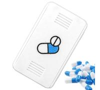Pastillero con cierre hermético con compartimentos, pastillero de viaje para el bolsillo, para vitaminas, suplemento nutricional, viajes, oficina y hogar