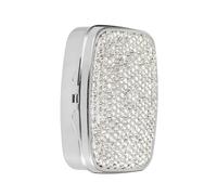 Pastillero con diamantes de cristal brillante, elegante soporte para pastillas con tachuelas para la gestión diaria de la salud