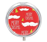 Pastillero con diseño de ala de árbol de Navidad, bonito pastillero diario, organizador de pastillas, 2 compartimentos