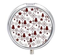 Pastillero con diseño de árbol de Navidad, bonito pastillero diario, organizador de pastillas, 2 compartimentos