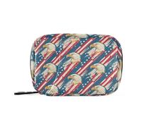 Pastillero con diseño de bandera americana con compartimentos desmontables y organizador de medicamentos