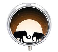 Pastillero con diseño de elefante, 2 compartimentos