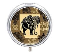 Pastillero con diseño de elefante, animal, pastillero diario, 2 compartimentos