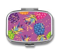 Pastillero con diseño de piña, bonito pastillero diario, organizador de pastillas, 2 compartimentos