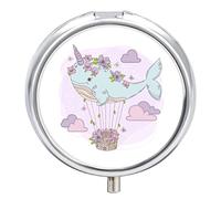 Pastillero con diseño de unicornio de ballena con 2 compartimentos