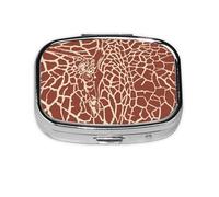 Pastillero con estampado de jirafa, 2 compartimentos, organizador portátil