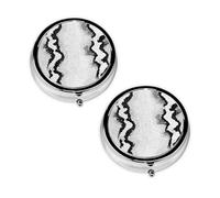 Pastillero con estampado de piel de serpiente en blanco y negro con 3 compartimentos, portátil para bolsillo o bolso, organizador de píldoras decorativo de metal, organizador de vitaminas, regalo