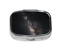 Pastillero con estampado Sky Full of Stars, organizador de pastillas compacto con diseño de impresión completa para viajes y uso diario