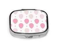 Pastillero con globos de colores, suministro para festivales, pastillero para bolsillo o monedero, bonito pastillero pequeño, organizador de pastillas de viaje