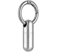 Pastillero con llavero de titanio - Pequeño pastillero impermeable con mosquetón - Mini organizador de medicamentos - de Boxsik.