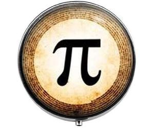 Pastillero con símbolo de Pi, caja de caramelos, regalo para él, regalos de arte, regalo para papá, joyería de cristal para fotos