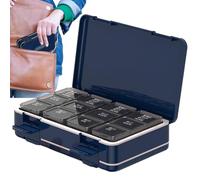 Pastillero | Contenedor de almacenamiento portátil para guardar medicamentos, organizador de píldoras grande siete días a la semana, estuche de medicamentos diarios para viajes al aire libre