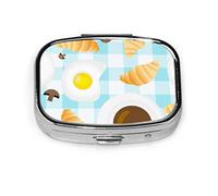 Pastillero croissants delicioso pan pastillero para bolsillo o monedero lindo pequeño pastillero contenedor viaje pastillero organizador