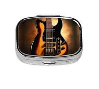 Pastillero cuadrado de guitarra instrumental, pastillero de viaje, se puede poner en la cartera o bolsillo para almacenar una variedad de objetos pequeños