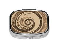 Pastillero cuadrado de metal con 2 compartimentos, organizador portátil de píldoras, bonito contenedor de pastillas para bolsillo, oficina, viajes