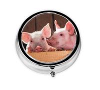 Pastillero de 3 compartimentos "Little Pigs Meta", organizador portátil