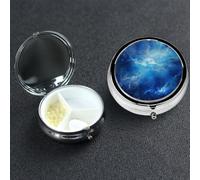 Pastillero de 3 compartimentos para bolsillo o bolso, mini pastillero de metal, organizador de vitaminas, organizador de vitaminas, contenedor portátil para guardar suplementos y vitaminas