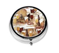 Pastillero de 3 compartimentos para cerveza y vino, organizador portátil