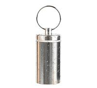 Pastillero de 4,6 x 2,5 cm, impermeable, de aleación de aluminio, con sello de silicona, contenedor portátil para pastillas, para escritorio, hogar, escuela